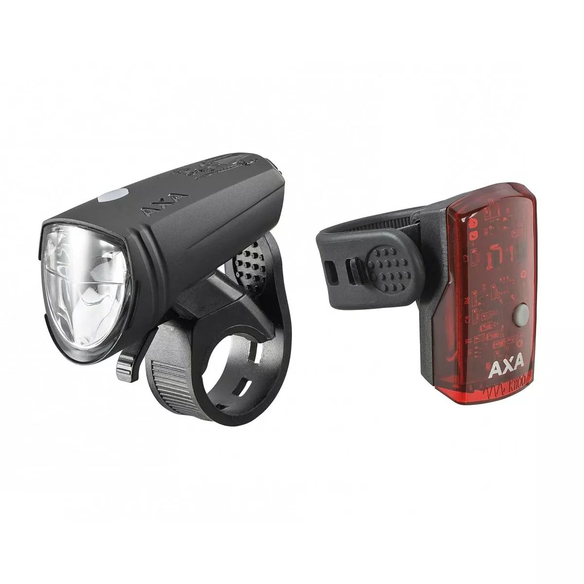 AXA Greenline 15 Lux Front Light + 1 LED Rear Light USB Lighting Set
